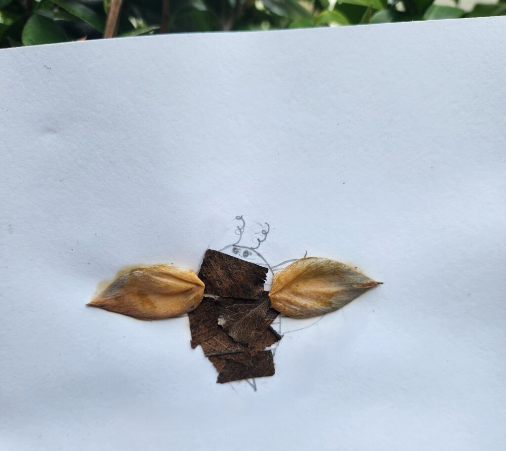 Nature-inspired art made of natural materials