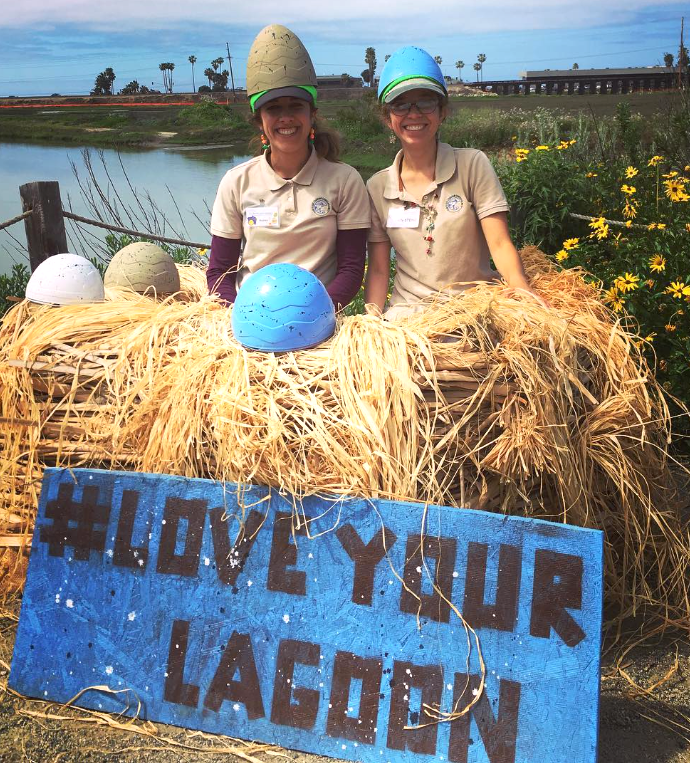 Interns Erin (right) and Andrea (left) at a Spring Festival at San ELijo Lagoon